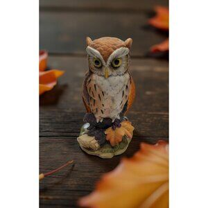 vintage sadek porcelain great horned owl sculpture by andrea # 6315.
